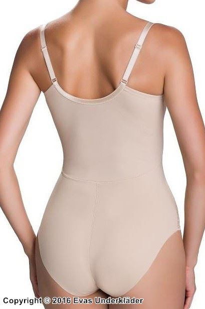 Shapewear body, Blumenspitze, ohne Körbchen, Korrektur von Bauch und Po